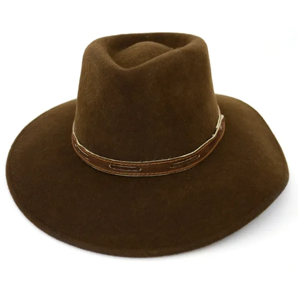 Australia Felted Wool Hat Brown
