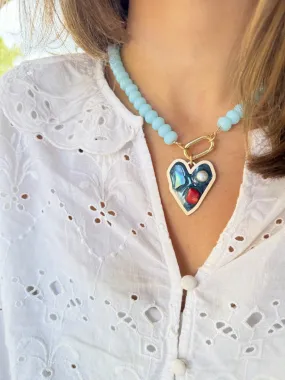 Baby Blue Beaded Clasp