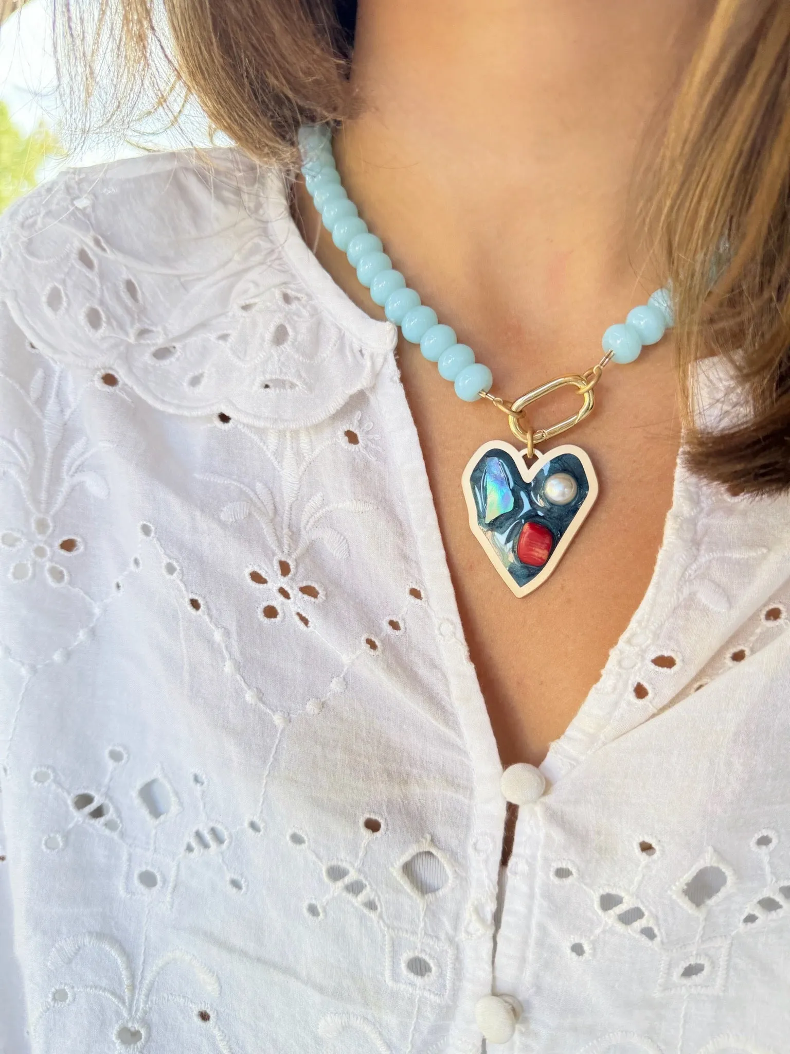 Baby Blue Beaded Clasp