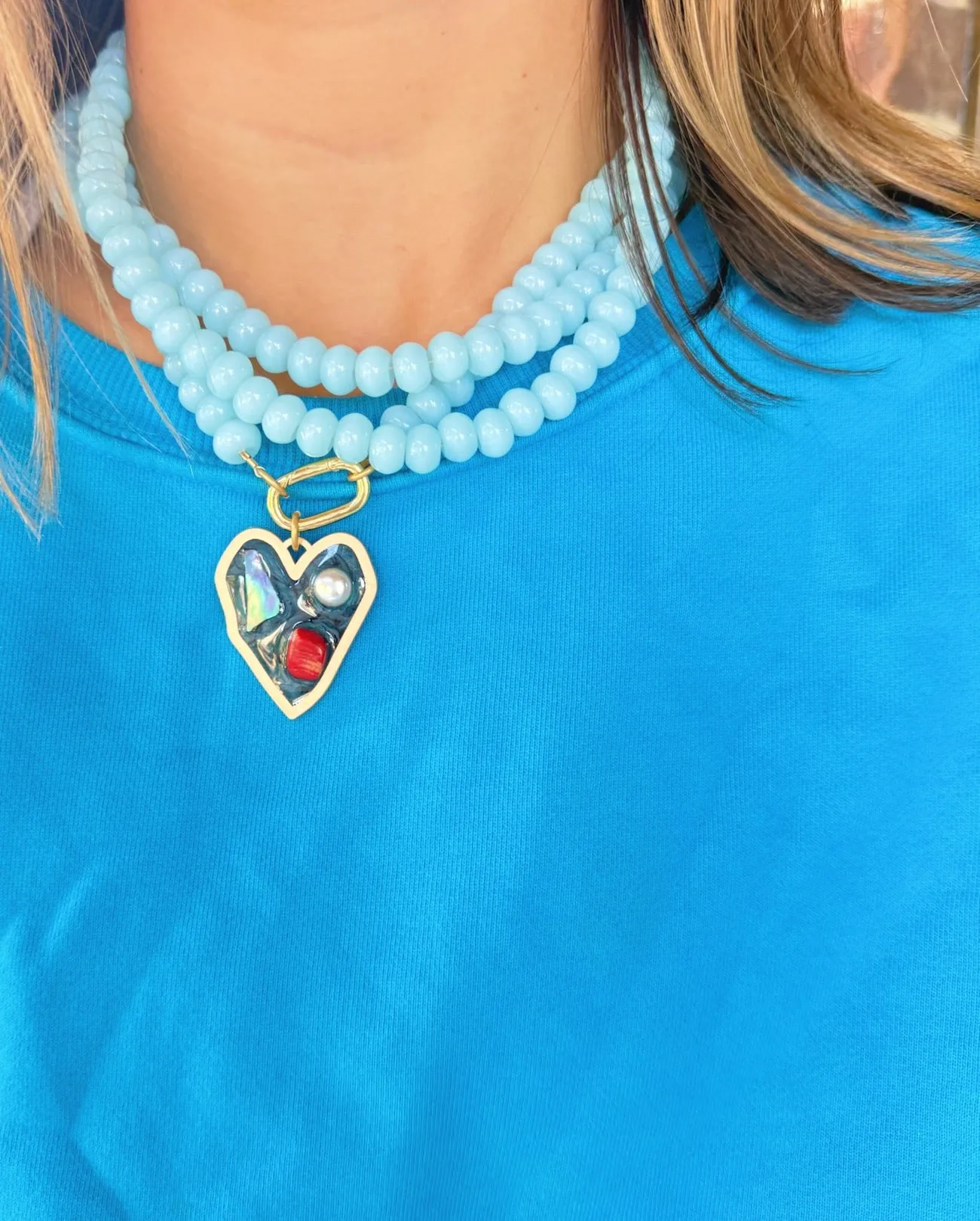 Baby Blue Beaded Clasp