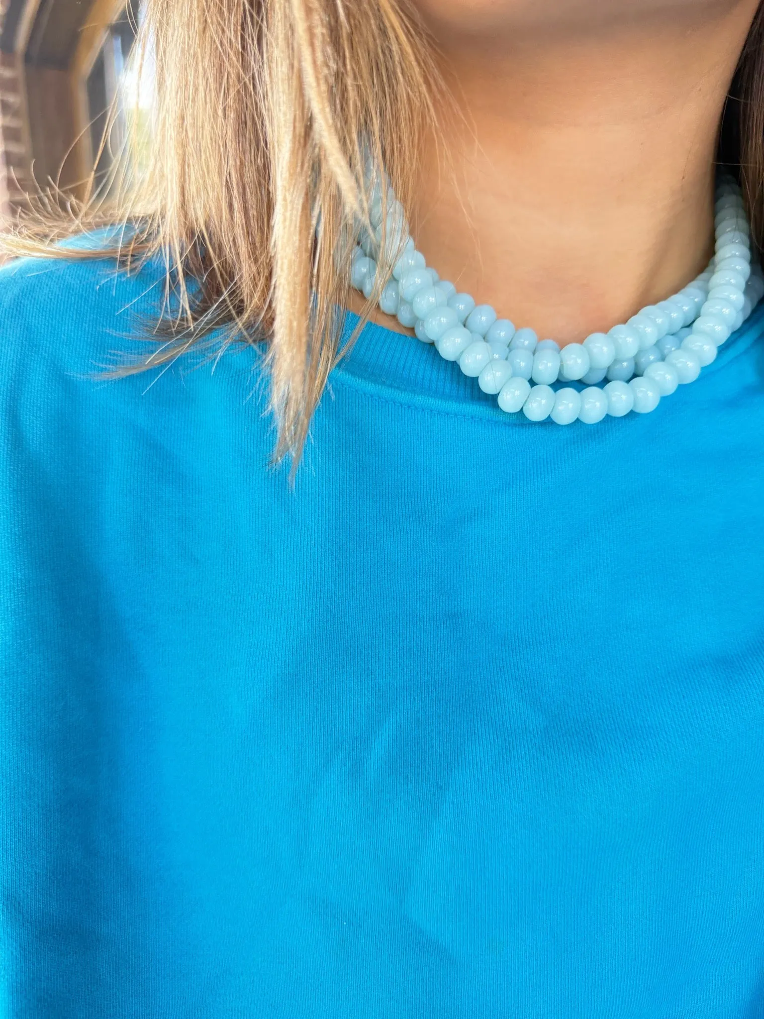 Baby Blue Beaded Clasp