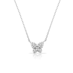 Baby Butterfly Necklace in Silver