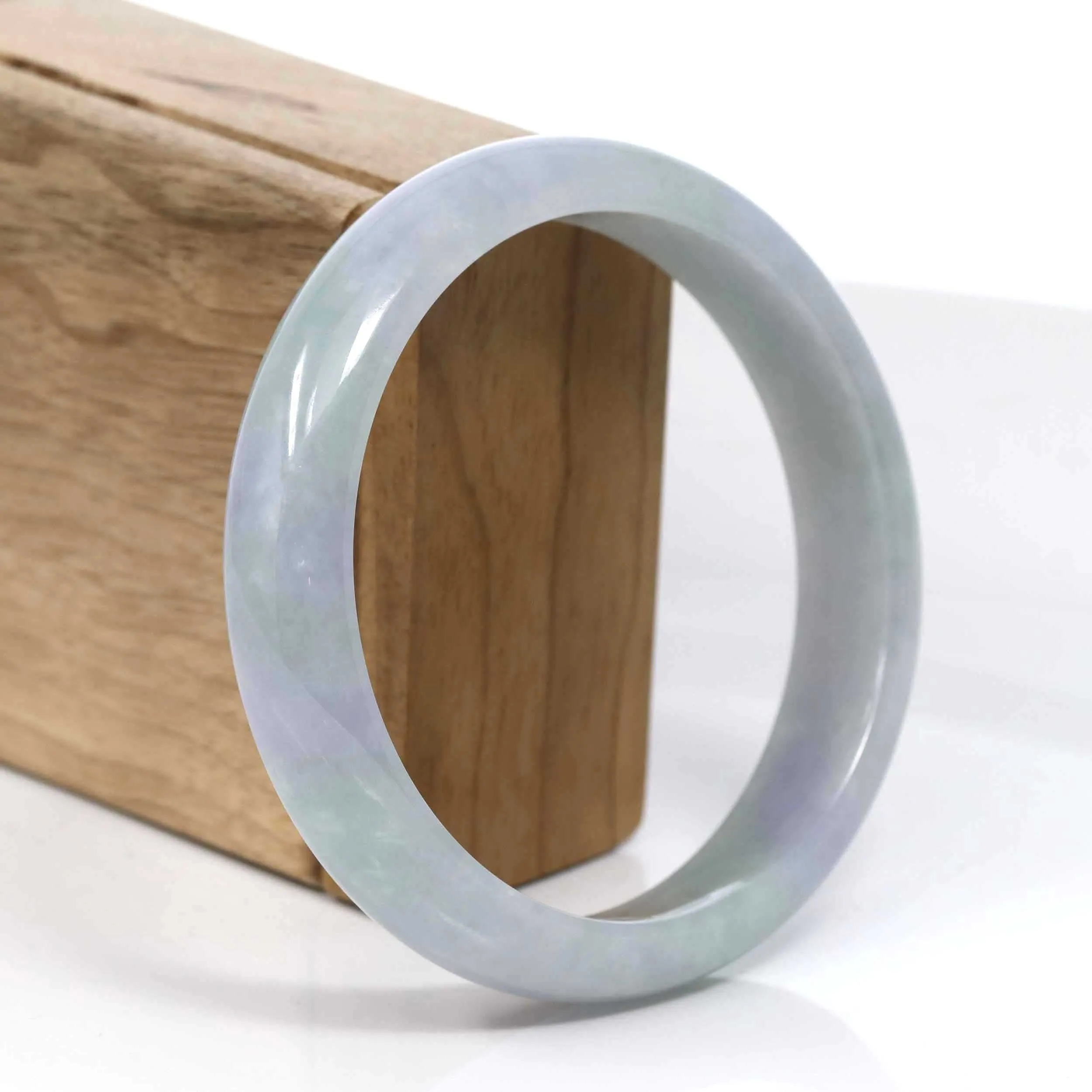 Baikalla Classic Real Lavender Jadeite Jade Bangle Bracelet (63.48mm) #942