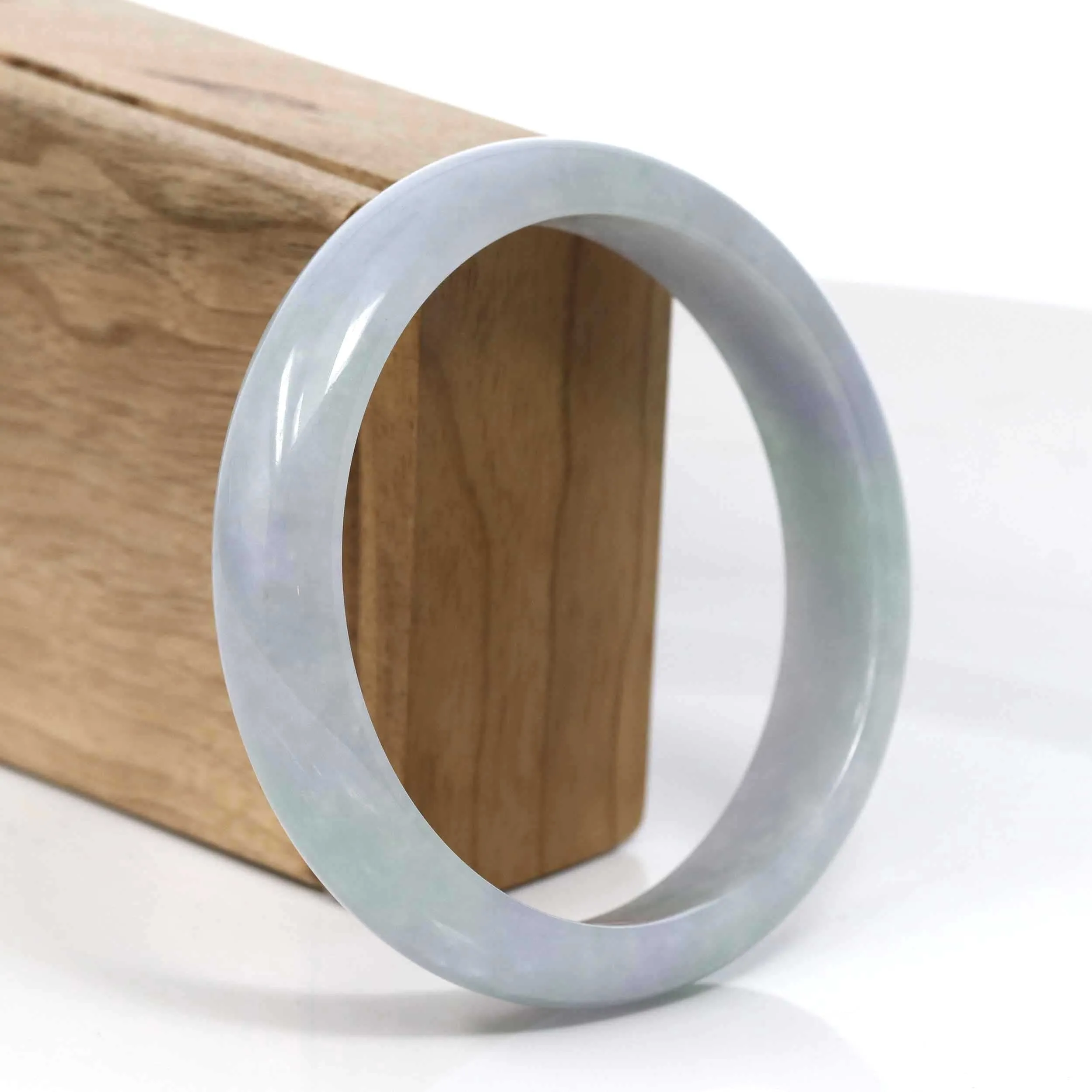 Baikalla Classic Real Lavender Jadeite Jade Bangle Bracelet (63.48mm) #942