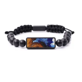 Bead Wood Resin Bracelet - Clio (Dark Blue, 593179)