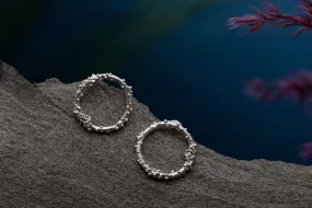 Beaded Silver Earrings