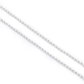 Beaded Sterling Silver Chain