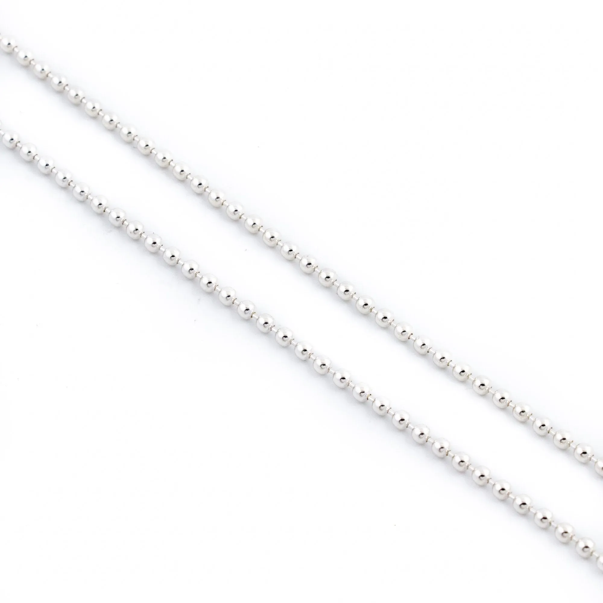 Beaded Sterling Silver Chain