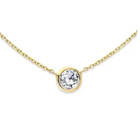 Bezel Diamond Necklace