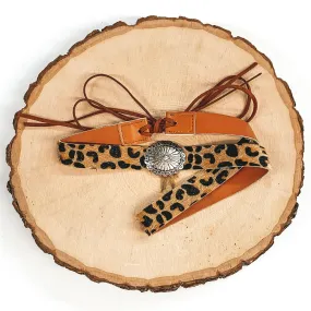 Big Impressions Leopard Print Hat Band in Silver Tone