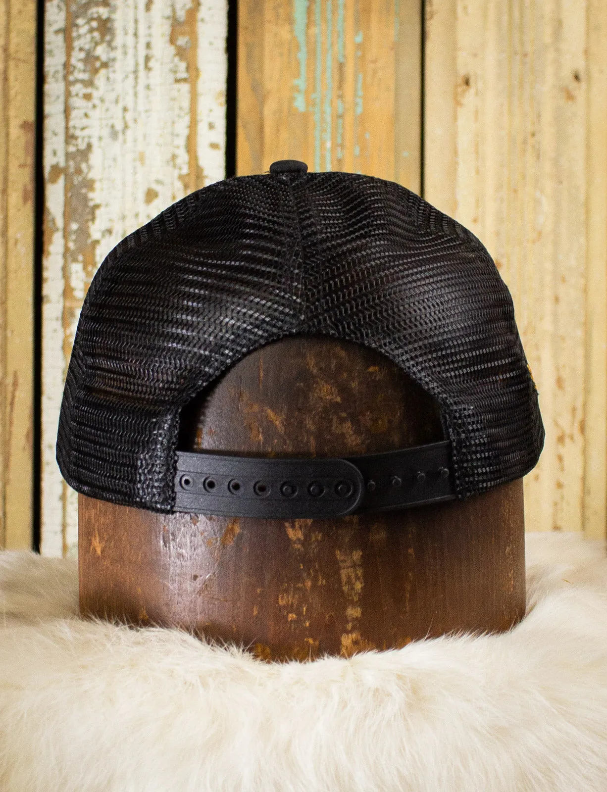 Black Shag Vintage Embroidered Skull   Crossbones Camo Trucker Hat