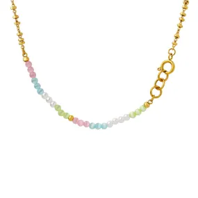 Bohemia Style Pearls and Cats Eye Stone Necklace