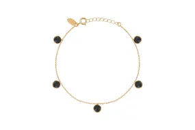 Bracelet Multi Doré Moorea Onyx