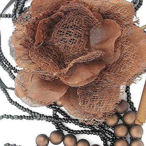 Bronze & Black Beaded Necklace