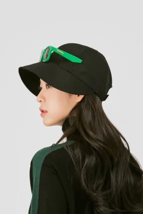 bucket hat with sunglasses slot