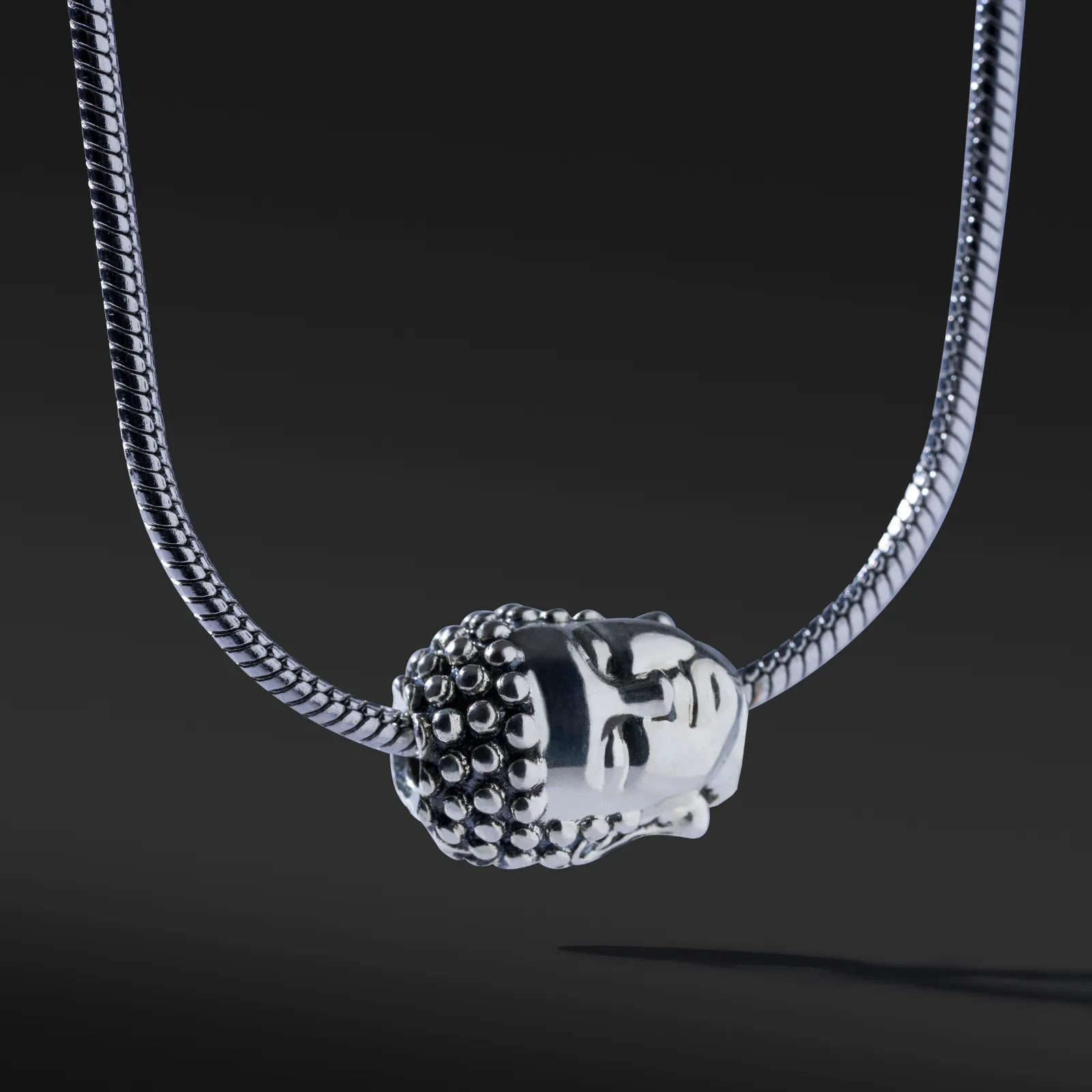 Buddha Necklace with Snake Chain