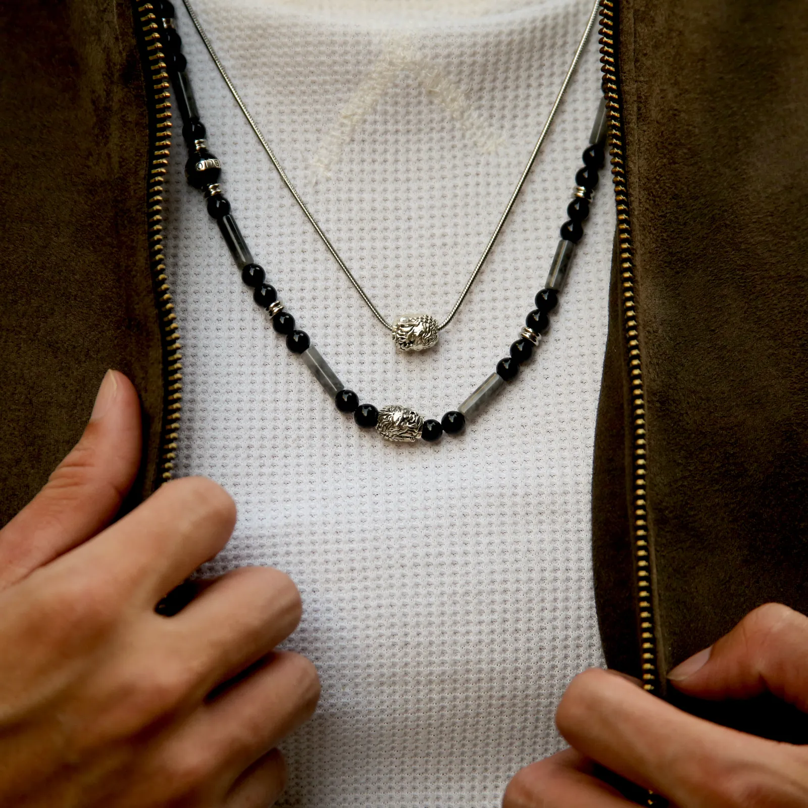 Buddha Necklace with Snake Chain