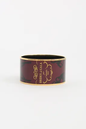 Burgundy Brides de Gala Tattoo Extra Wide Bangle