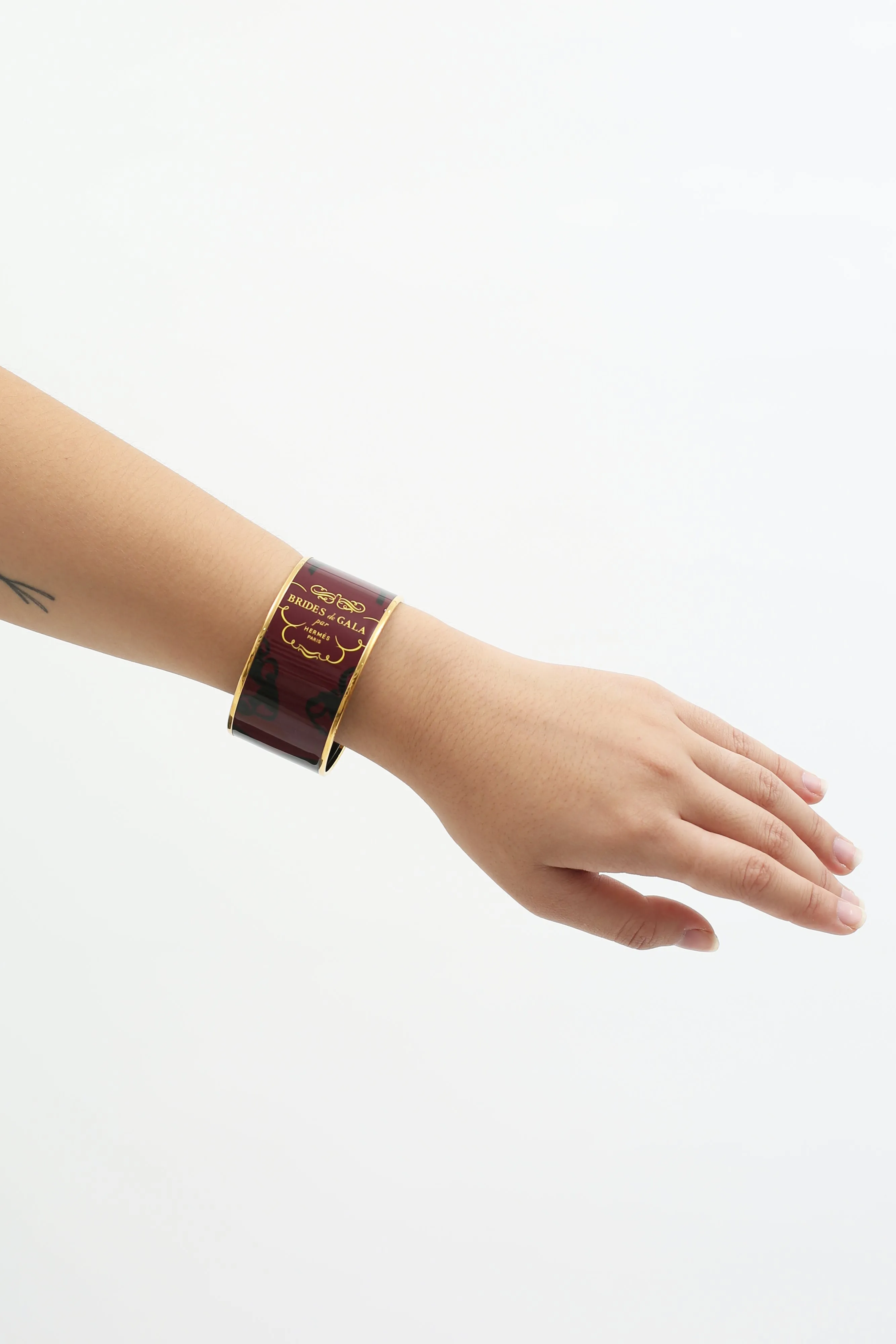 Burgundy Brides de Gala Tattoo Extra Wide Bangle