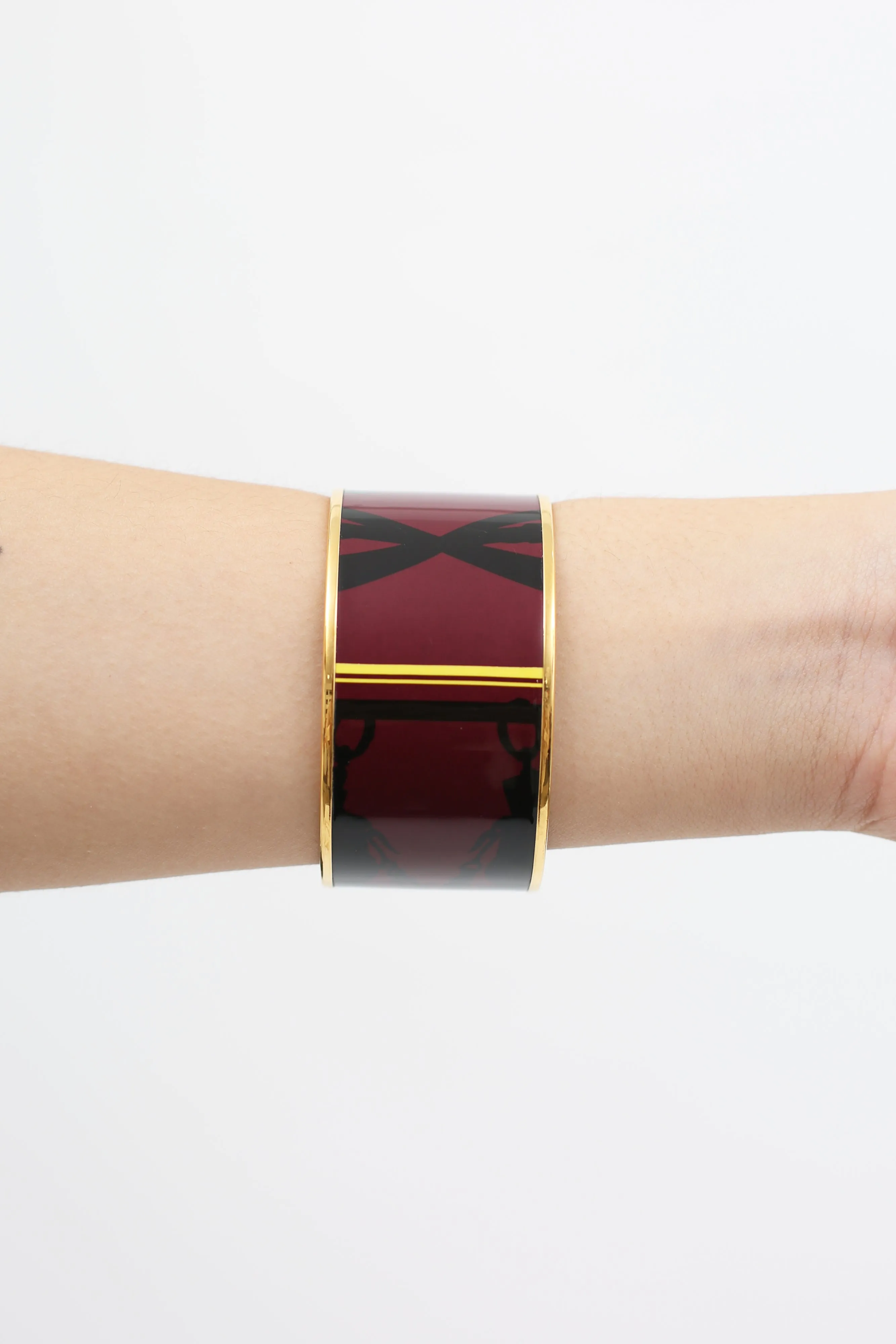 Burgundy Brides de Gala Tattoo Extra Wide Bangle