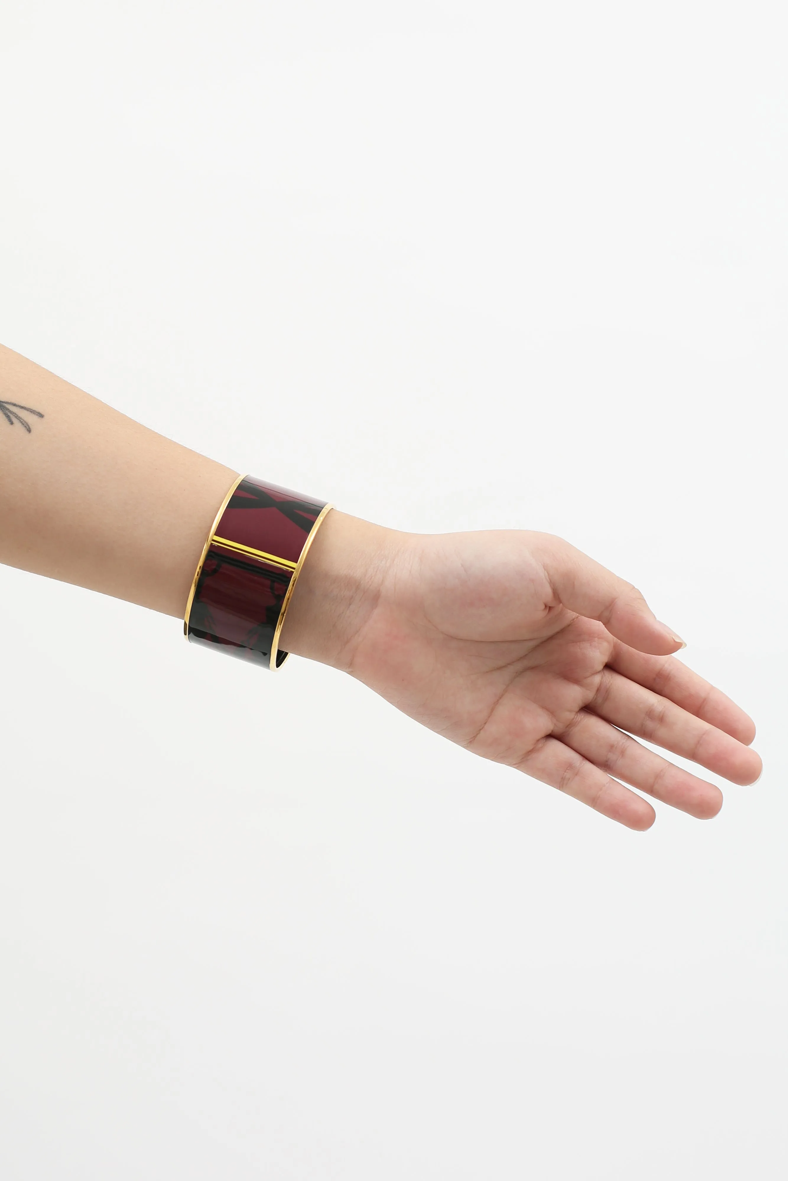 Burgundy Brides de Gala Tattoo Extra Wide Bangle