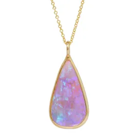 Butterfly Wing Teardrop Opal Necklace