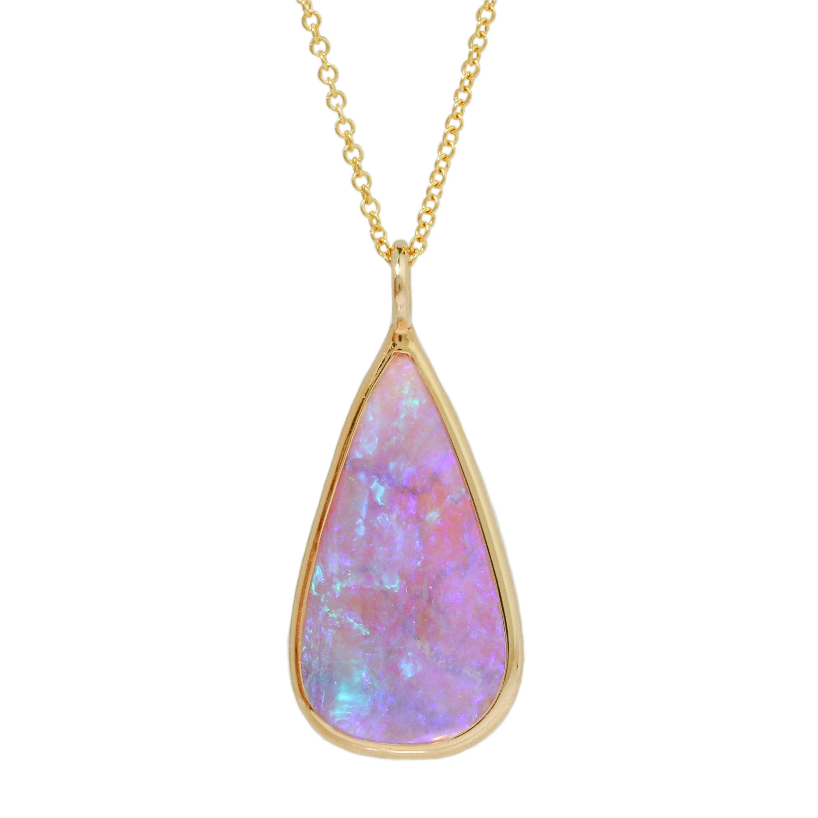 Butterfly Wing Teardrop Opal Necklace