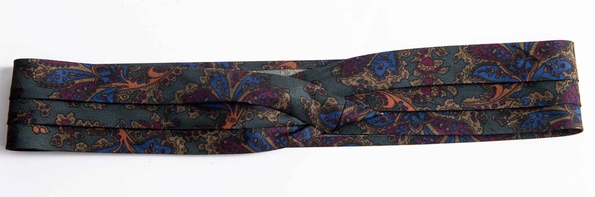 C Hat Bands - 3-Pleat "Novelty PAISLEY Pattern 100% Polyester Hat Bands"  with 2-End Hooks - FINAL SALE