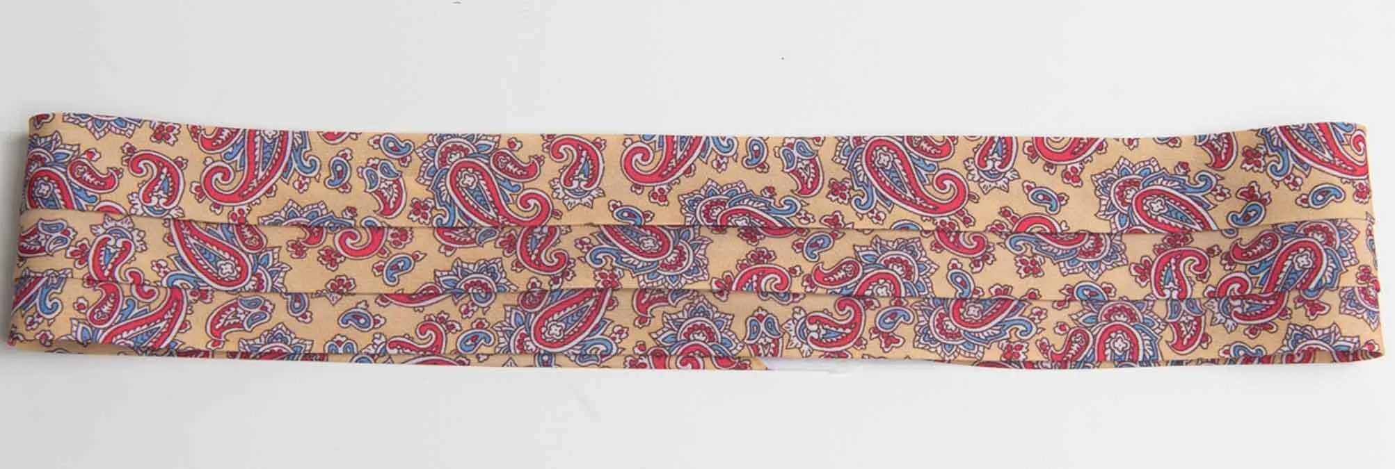 C Hat Bands - 3-Pleat "Novelty PAISLEY Pattern 100% Polyester Hat Bands"  with 2-End Hooks - FINAL SALE