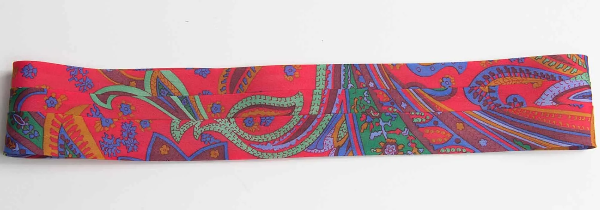 C Hat Bands - 3-Pleat "Novelty PAISLEY Pattern 100% Polyester Hat Bands"  with 2-End Hooks - FINAL SALE