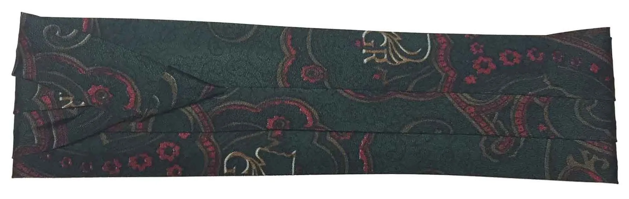 C Hat Bands - 3-Pleat "Novelty PAISLEY Pattern 100% Polyester Hat Bands"  with 2-End Hooks - FINAL SALE