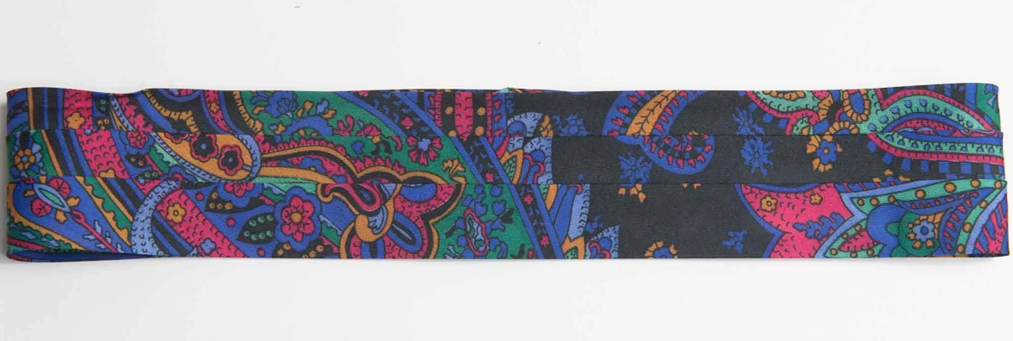 C Hat Bands - 3-Pleat "Novelty PAISLEY Pattern 100% Polyester Hat Bands"  with 2-End Hooks - FINAL SALE