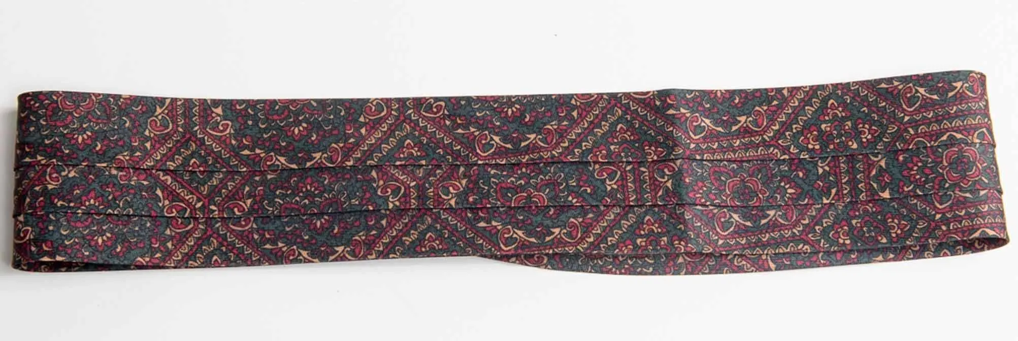 C Hat Bands - 3-Pleat "Novelty PAISLEY Pattern 100% Polyester Hat Bands"  with 2-End Hooks - FINAL SALE