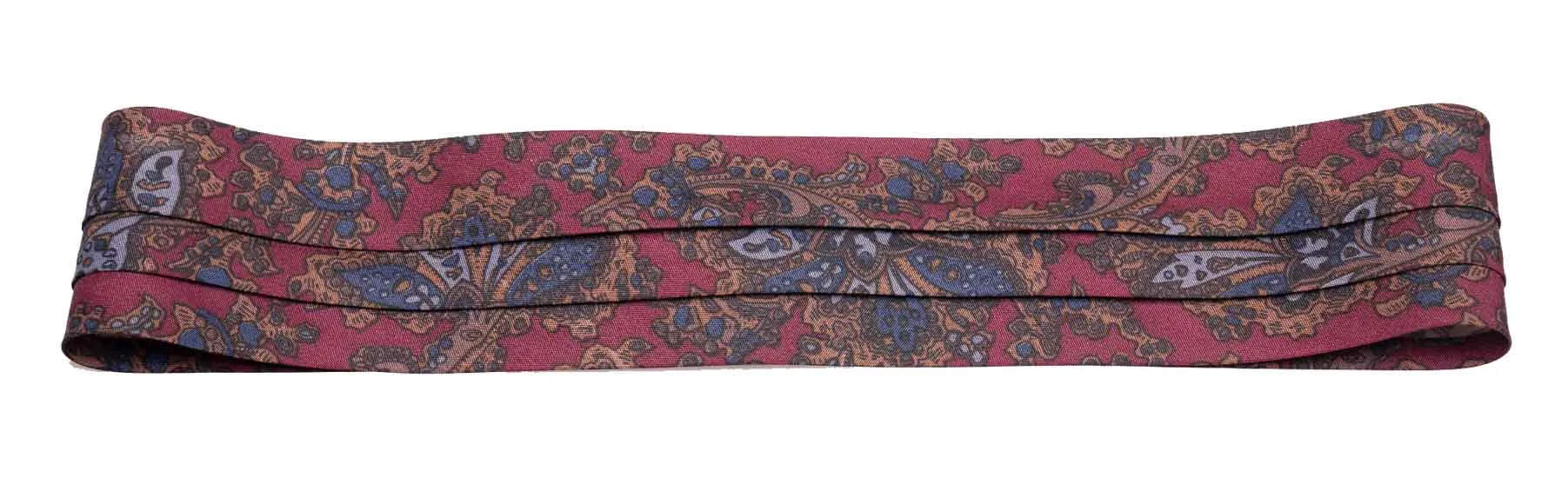 C Hat Bands - 3-Pleat "Novelty PAISLEY Pattern 100% Polyester Hat Bands"  with 2-End Hooks - FINAL SALE