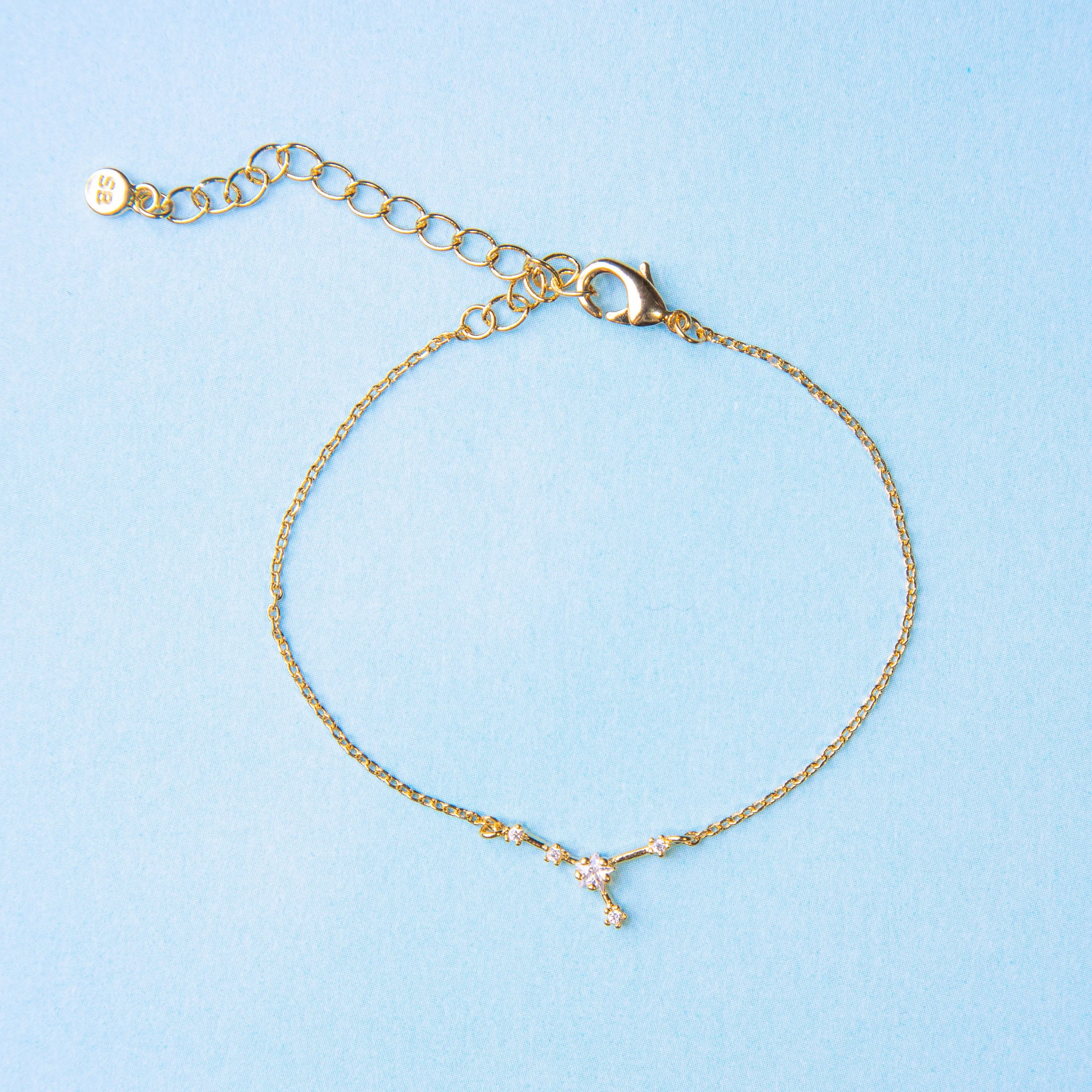 Cancer Zodiac Constellation Bracelet with Zircon