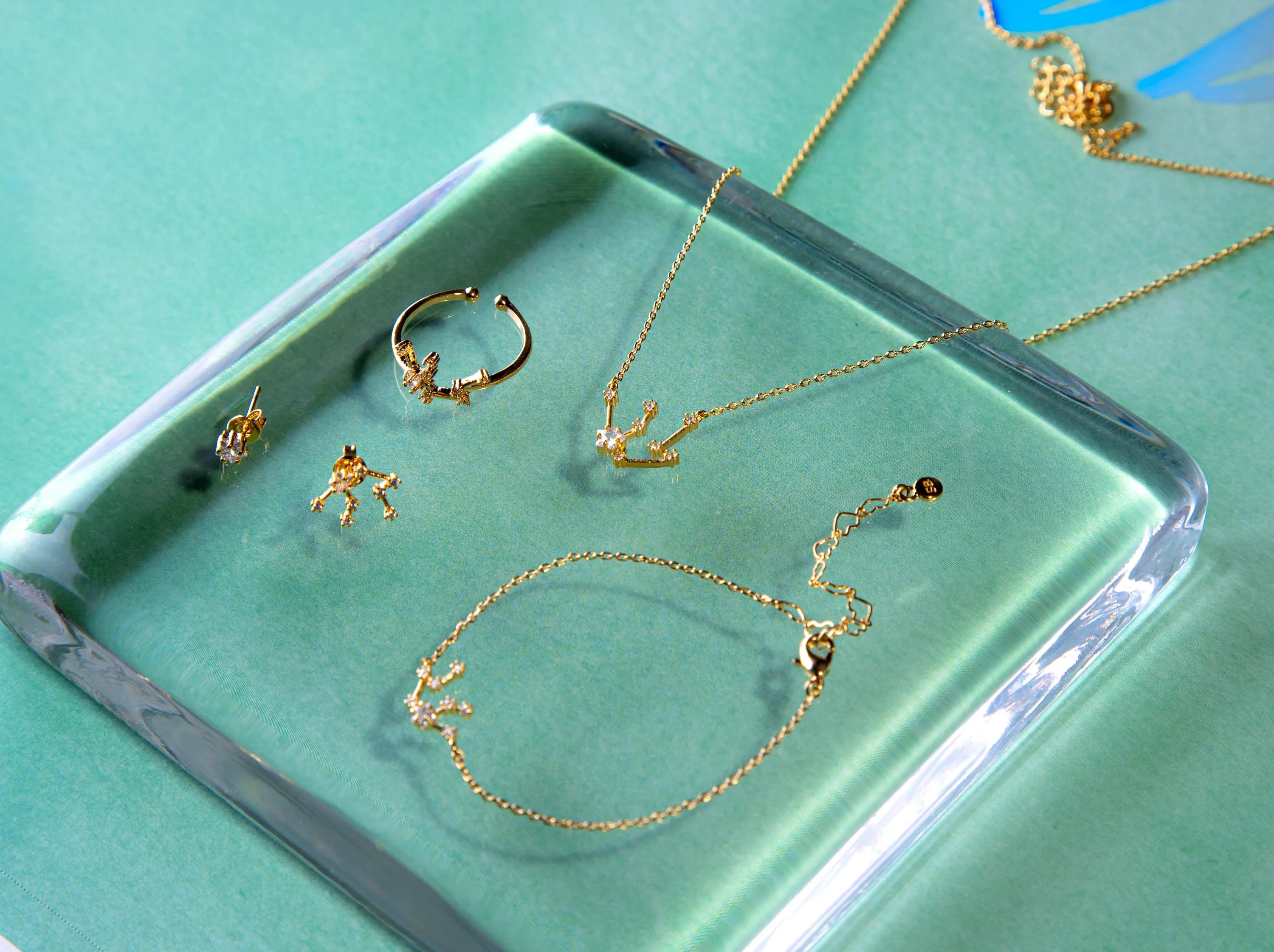 Cancer Zodiac Constellation Bracelet with Zircon