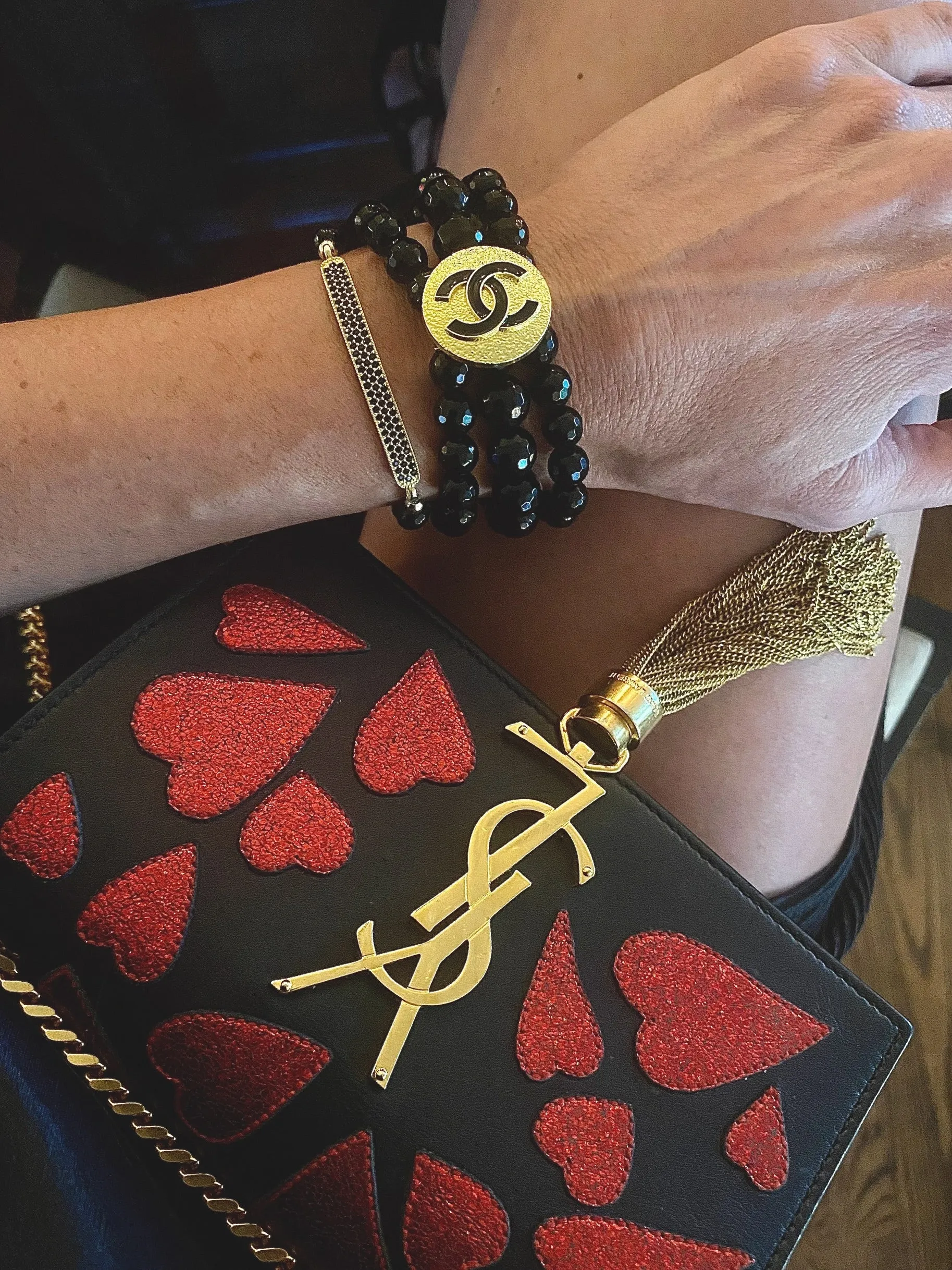 CC Classic Onyx Button bracelet
