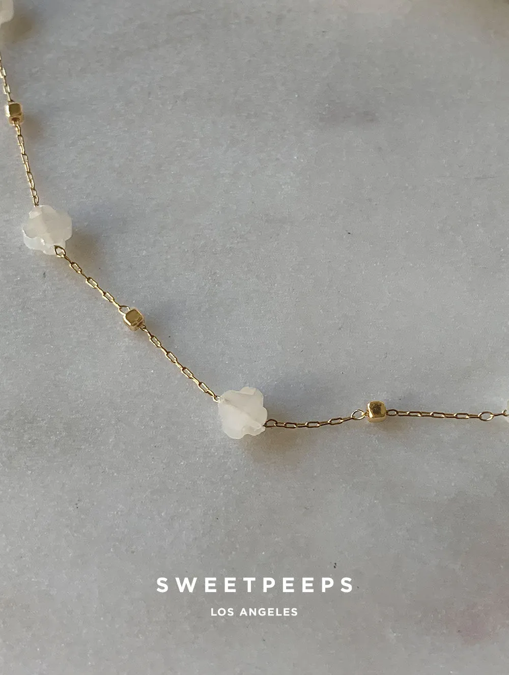 Charmaine Flower Beaded Choker