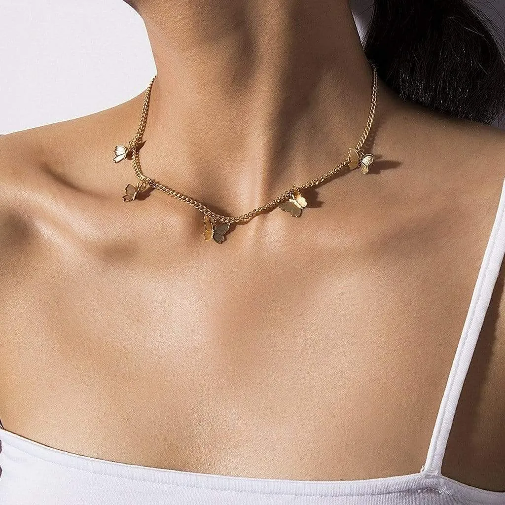 Chic Butterfly Choker Necklace