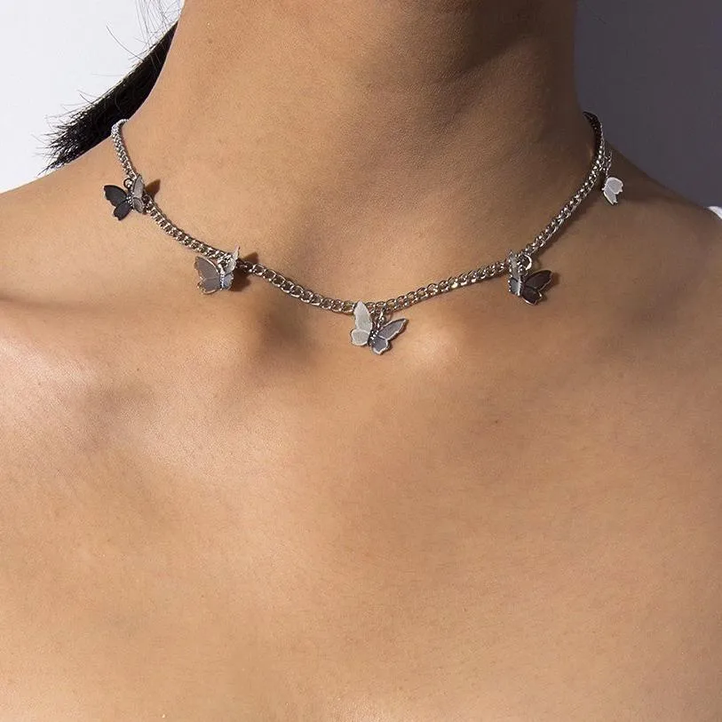Chic Butterfly Choker Necklace