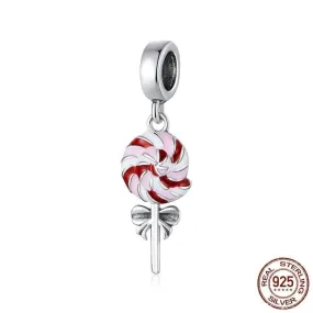 Colored Lollipop 925 Sterling Silver Pendant Charm Jewelry WOS38 Without Chain