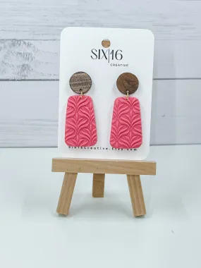 Coral Clay Earrings