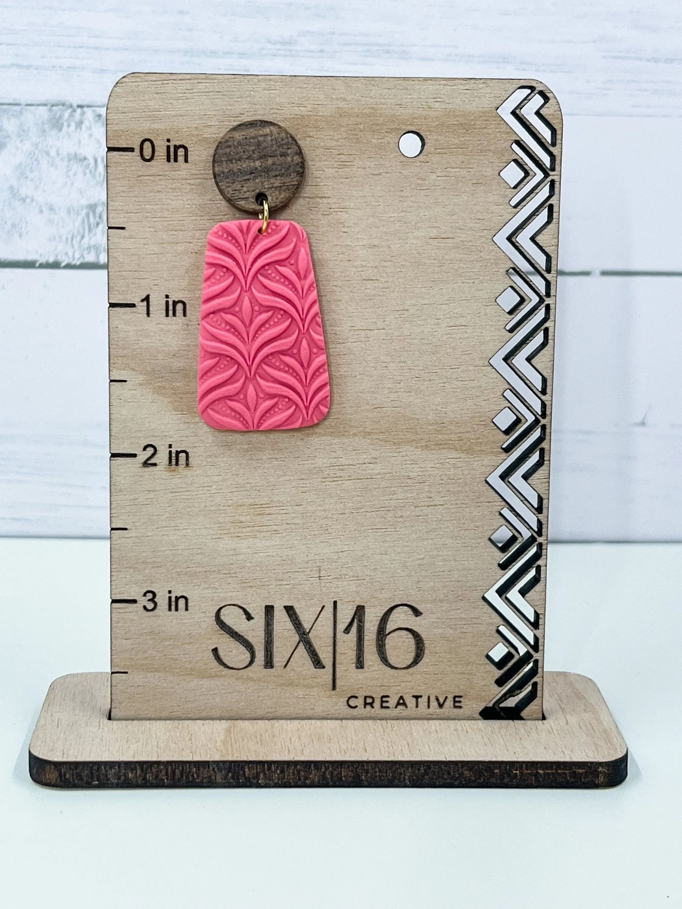 Coral Clay Earrings