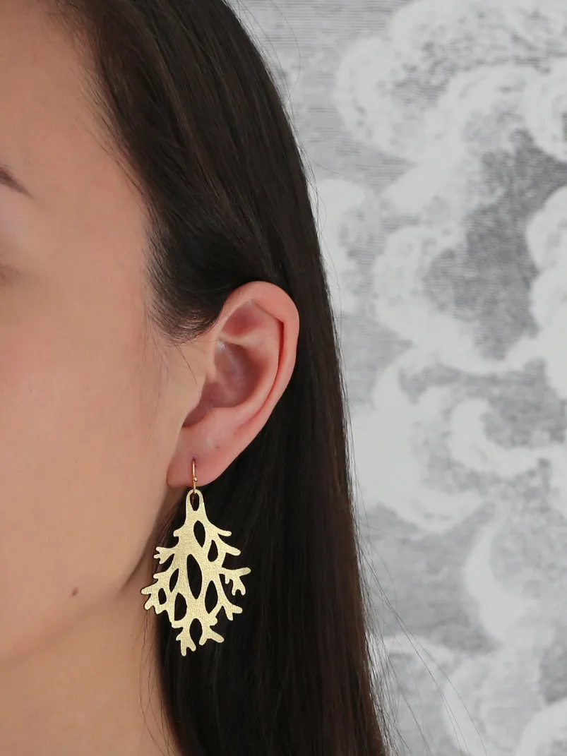 Coral Earrings Gold