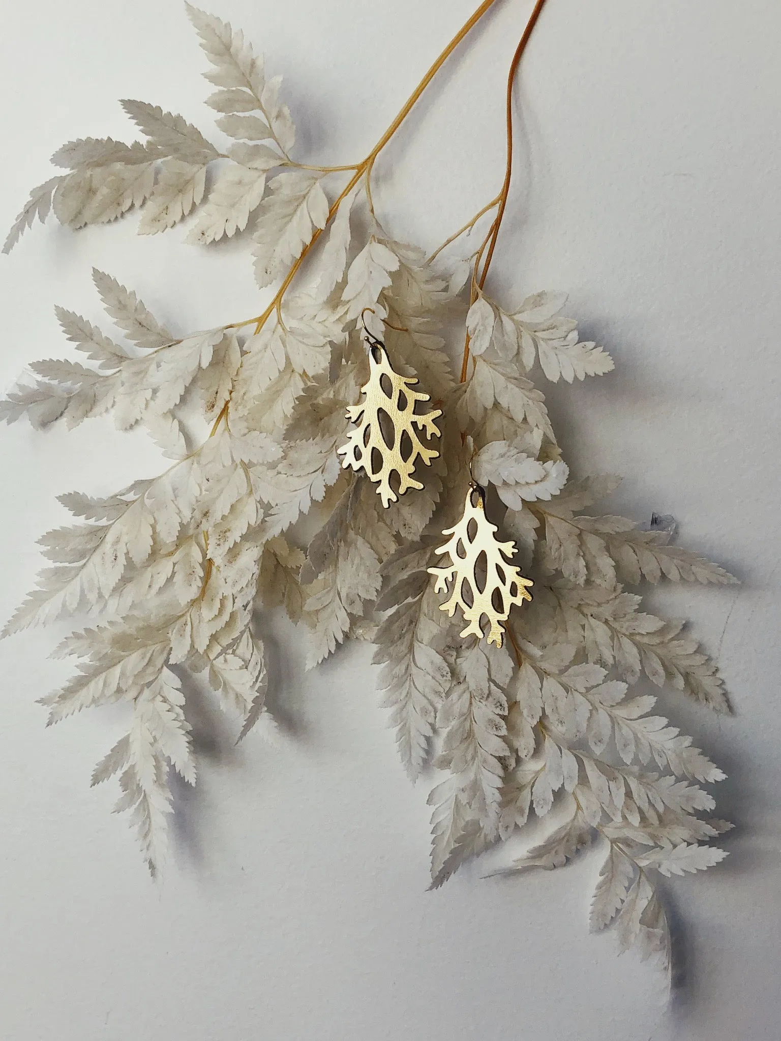 Coral Earrings Gold