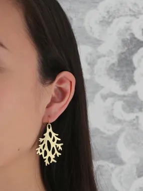 Coral Earrings Gold