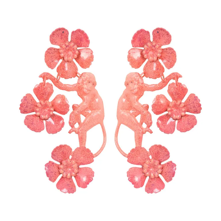 Coral Vervet Post Earrings