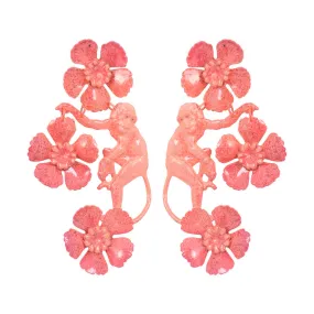 Coral Vervet Post Earrings