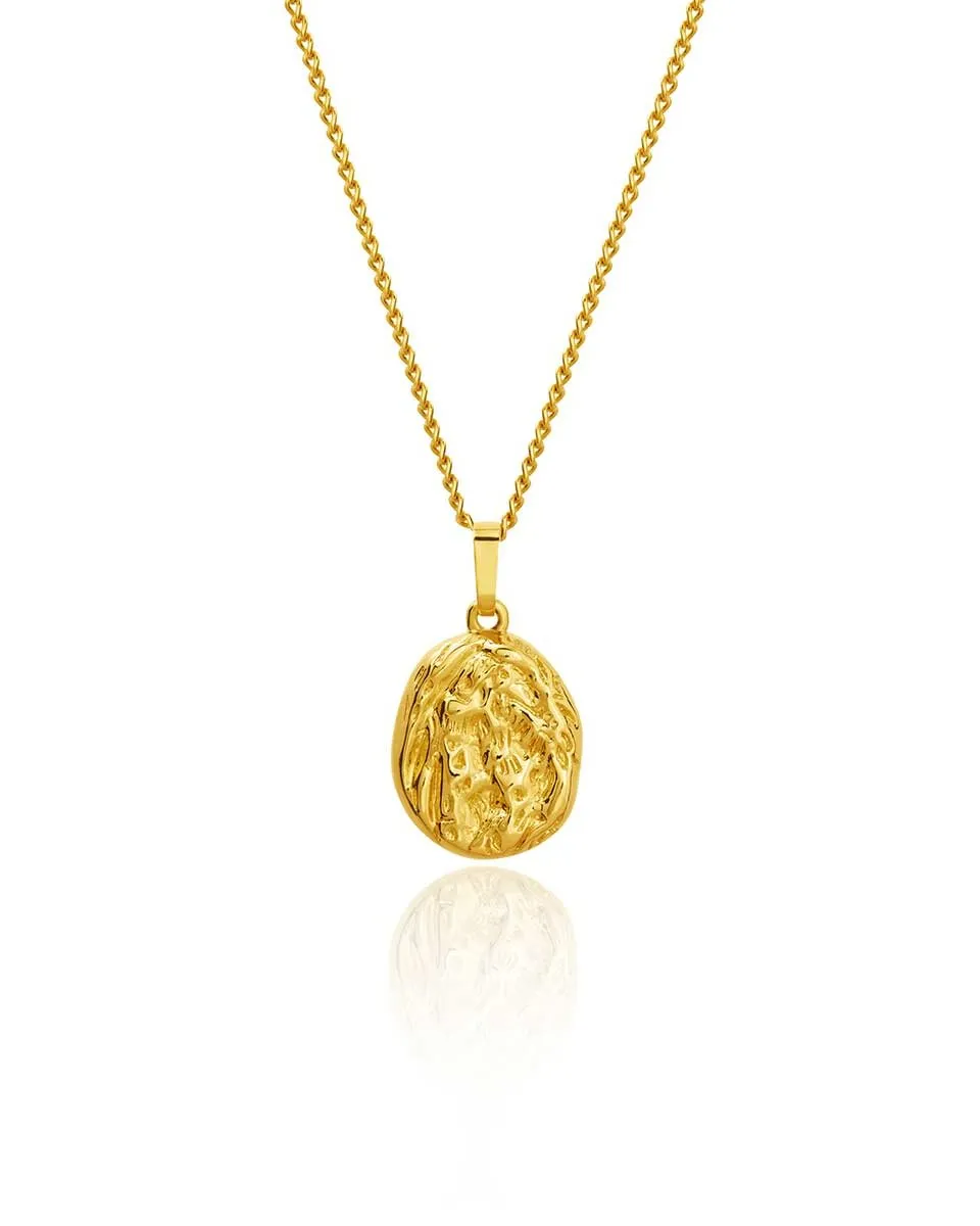 CREASED PENDANT NECKLACE