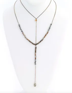 Crystal Drop Y-Necklace